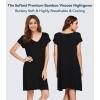 image:imageWiWi Womens Viscose from Bamboo Super Soft Nightgowns Short Sleeve Sleep Night Shirt Cooling Ladies Plus Size Sleepwear S4XBlack