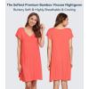 image:imageWiWi Womens Viscose from Bamboo Super Soft Nightgowns Short Sleeve Sleep Night Shirt Cooling Ladies Plus Size Sleepwear S4XCoral