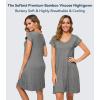 image:imageWiWi Womens Viscose from Bamboo Super Soft Nightgowns Short Sleeve Sleep Night Shirt Cooling Ladies Plus Size Sleepwear S4XDark Heather Grey