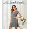 image:imageWiWi Womens Viscose from Bamboo Super Soft Nightgowns Short Sleeve Sleep Night Shirt Cooling Ladies Plus Size Sleepwear S4XDark Heather Grey