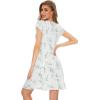 image:imageWiWi Womens Viscose from Bamboo Super Soft Nightgowns Short Sleeve Sleep Night Shirt Cooling Ladies Plus Size Sleepwear S4XLeaf