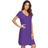 image:imageWiWi Womens Viscose from Bamboo Super Soft Nightgowns Short Sleeve Sleep Night Shirt Cooling Ladies Plus Size Sleepwear S4XLilac