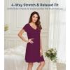image:imageWiWi Womens Viscose from Bamboo Super Soft Nightgowns Short Sleeve Sleep Night Shirt Cooling Ladies Plus Size Sleepwear S4XMulberry