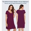 image:imageWiWi Womens Viscose from Bamboo Super Soft Nightgowns Short Sleeve Sleep Night Shirt Cooling Ladies Plus Size Sleepwear S4XMulberry