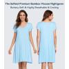 image:imageWiWi Womens Viscose from Bamboo Super Soft Nightgowns Short Sleeve Sleep Night Shirt Cooling Ladies Plus Size Sleepwear S4XPale Blue