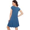 image:imageWiWi Womens Viscose from Bamboo Super Soft Nightgowns Short Sleeve Sleep Night Shirt Cooling Ladies Plus Size Sleepwear S4XPrussian Blue