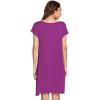 image:imageWiWi Womens Viscose from Bamboo Super Soft Nightgowns Short Sleeve Sleep Night Shirt Cooling Ladies Plus Size Sleepwear S4XPurple