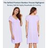 image:imageWiWi Womens Viscose from Bamboo Super Soft Nightgowns Short Sleeve Sleep Night Shirt Cooling Ladies Plus Size Sleepwear S4XTaro Purple