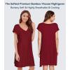image:imageWiWi Womens Viscose from Bamboo Super Soft Nightgowns Short Sleeve Sleep Night Shirt Cooling Ladies Plus Size Sleepwear S4XWine Red
