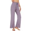 image:imageWiWi Pajama Pants for Women Viscose from Bamboo Super Soft Wide Leg Cooling Sweatpants Drawstring Bottoms Sleep Pj Pant SXXLEviolet