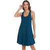 image:imageWiWi Viscose Bamboo Nightgowns for Women Cooling Tank Gowns Super Soft Sleeveless Sleep Shirts SXXLPeacock Blue
