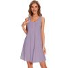 image:imageWiWi Viscose Bamboo Nightgowns for Women Cooling Tank Gowns Super Soft Sleeveless Sleep Shirts SXXLViolet