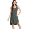 image:imageWiWi Womens Cooling Nightgowns Bamboo Viscose Sleeveless Sleep Shirts Super Soft Tank Night Dress Plus Size Sleepwear S4XAiron Grey