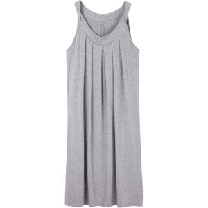 image:imageWiWi Womens Cooling Nightgowns Bamboo Viscose Sleeveless Sleep Shirts Super Soft Tank Night Dress Plus Size Sleepwear S4XEheather Grey