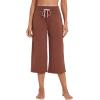 image:imageWiWi Bamboo Viscose womens capri pants Wide Leg Pajama Super Soft Lounge knit Sleep shorts Cooling Pj Bottoms SXXLCchocolate Brown