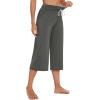 image:imageWiWi Bamboo Viscose womens capri pants Wide Leg Pajama Super Soft Lounge knit Sleep shorts Cooling Pj Bottoms SXXLCiron Grey