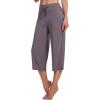 image:imageWiWi Bamboo Viscose womens capri pants Wide Leg Pajama Super Soft Lounge knit Sleep shorts Cooling Pj Bottoms SXXLCmisty Grey