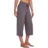 image:imageWiWi Bamboo Viscose womens capri pants Wide Leg Pajama Super Soft Lounge knit Sleep shorts Cooling Pj Bottoms SXXLCmisty Grey