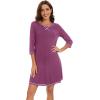 image:imageWiWi Nightgowns for Women 34 Sleeve Sleep Shirts Super Soft Pajamas Gowns Viscose from Bamboo Cooling Nightwear SXXLAbeet Red