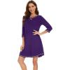 image:imageWiWi Nightgowns for Women 34 Sleeve Sleep Shirts Super Soft Pajamas Gowns Viscose from Bamboo Cooling Nightwear SXXLAdark Purple