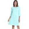 image:imageWiWi Nightgowns for Women 34 Sleeve Sleep Shirts Super Soft Pajamas Gowns Viscose from Bamboo Cooling Nightwear SXXLBaqua