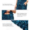 image:imageWiWi Pajamas for Women Bamboo Viscose Soft Ribbed Sleepwear Button Down Top and Pants 2 Piece Loungewear SXXLBblue Floral