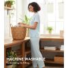 image:imageWiWi Pajamas for Women Bamboo Viscose Soft Ribbed Sleepwear Button Down Top and Pants 2 Piece Loungewear SXXLBlight Blue