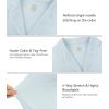 image:imageWiWi Pajamas for Women Bamboo Viscose Soft Ribbed Sleepwear Button Down Top and Pants 2 Piece Loungewear SXXLBlight Blue