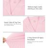image:imageWiWi Pajamas for Women Bamboo Viscose Soft Ribbed Sleepwear Button Down Top and Pants 2 Piece Loungewear SXXLBpink