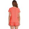image:imageWiWi Soft Viscose from Bamboo Pajamas for Women Summer Short Sleeve Top with Shorts Pajama Set Cooling Sleepwear SXXLCoral