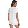 image:imageWiWi Soft Viscose from Bamboo Pajamas for Women Summer Short Sleeve Top with Shorts Pajama Set Cooling Sleepwear SXXLRaw White