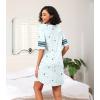 image:imageWiWi Super Soft Nightgowns for Women 34 Sleeve Cooling Nightshirts Sleepwear Bamboo Viscose Dress S4XBlight Blue Stars