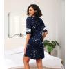 image:imageWiWi Super Soft Nightgowns for Women 34 Sleeve Cooling Nightshirts Sleepwear Bamboo Viscose Dress S4XBnavy Stars