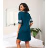 image:imageWiWi Super Soft Nightgowns for Women 34 Sleeve Cooling Nightshirts Sleepwear Bamboo Viscose Dress S4XBpeacock Blue