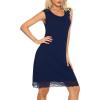 image:imageWiWi Tank Nightgown for Women Soft Comfy Sleeveless Sleep Gowns Viscose from Bamboo Cooling Sleepwear SXXLBnavy