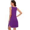 image:imageWiWi Tank Nightgown for Women Soft Comfy Sleeveless Sleep Gowns Viscose from Bamboo Cooling Sleepwear SXXLDpurple