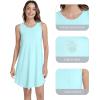 image:imageWiWi Tank Nightgown for Women Soft Comfy Sleeveless Sleep Gowns Viscose from Bamboo Cooling Sleepwear SXXLEaqua
