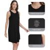 image:imageWiWi Tank Nightgown for Women Soft Comfy Sleeveless Sleep Gowns Viscose from Bamboo Cooling Sleepwear SXXLEblack