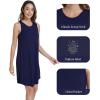 image:imageWiWi Tank Nightgown for Women Soft Comfy Sleeveless Sleep Gowns Viscose from Bamboo Cooling Sleepwear SXXLEnavy