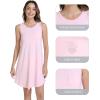image:imageWiWi Tank Nightgown for Women Soft Comfy Sleeveless Sleep Gowns Viscose from Bamboo Cooling Sleepwear SXXLEpink