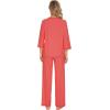 image:imageWiWi Viscose Bamboo Pajamas for Women 34 Sleeve Tops and Long Pants Sleepwear Pajama Set Soft Pjs Sets SXXLCoral