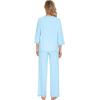 image:imageWiWi Viscose Bamboo Pajamas for Women 34 Sleeve Tops and Long Pants Sleepwear Pajama Set Soft Pjs Sets SXXLPale Blue