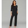 image:imageWiWi Viscose from Bamboo Womens Pajamas Set Super Soft 34 Sleeve Tops and Pants Sleepwear Cooling Pjs with Pockets SXXLBlack