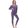 image:imageWiWi Womens Pajamas Set Super Soft Lounge Set Viscose from Bamboo Sleepwear Cooling Long Sleeve Top Leggings Pjs SXXLLavender