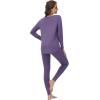 image:imageWiWi Womens Pajamas Set Super Soft Lounge Set Viscose from Bamboo Sleepwear Cooling Long Sleeve Top Leggings Pjs SXXLLavender