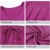 image:imageWiWi Womens Pajamas Sets Bamboo Viscose Short Sleeve Top with Capri Pants Super Soft Lounge Cooling Sleepwear Pjs SXXLAdark Reddish Purple