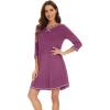 image:imageWiWi Nightgowns for Women 34 Sleeve Sleep Shirts Super Soft Pajamas Gowns Viscose from Bamboo Cooling Nightwear SXXLAbeet Red