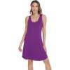 image:imageWiWi Tank Nightgown for Women Soft Comfy Sleeveless Sleep Gowns Viscose from Bamboo Cooling Sleepwear SXXLCpurple