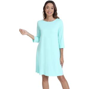 image:imageWiWi Nightgowns for Women 34 Sleeve Sleep Shirts Super Soft Pajamas Gowns Viscose from Bamboo Cooling Nightwear SXXLBaqua