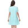 image:imageWiWi Bamboo Viscose Nightgowns for Women Short Sleeve V Neck Sleepwear Super Soft Sleep Dress Cool Plus Size Nightshirt S4XDaqua